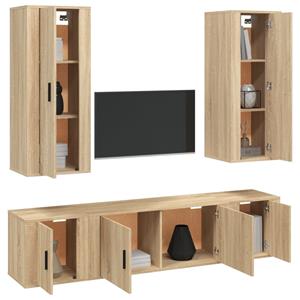 Vidaxl 5-tlg. Tv-schrank-set Sonoma-eiche Holzwerkstoff