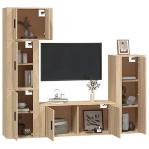 Vidaxl 5-tlg. Tv-schrank-set Sonoma-eiche Holzwerkstoff