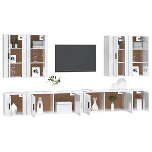 Vidaxl - Ensemble de meubles tv 8 pcs Blanc brillant Bois d'ingénierie