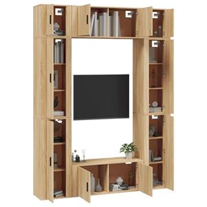 Vidaxl 8-tlg. Tv-schrank-set Sonoma-eiche Holzwerkstoff