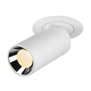 SLV LED Deckeneinbauspot Numinos Projector S in Weiß und Chrom 8,6W 700lm 3000K 20°