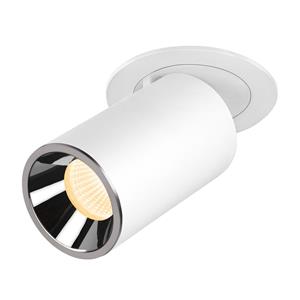 SLV LED Deckeneinbauspot Numinos Projector M in Weiß und Chrom 17,5W 1550lm 3000K 20°