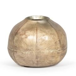Dekocandle Vasen Vase silber-gold Ø10,5 x 8 cm (1 Stück) (mehrfarbig)