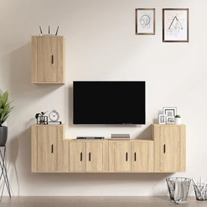 VIDAXL 5-tlg. Tv-schrank-set Sonoma-eiche Holzwerkstoff