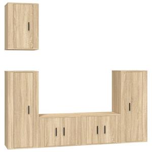 vidaXL TV-Schrank 5-tlg. TV-Schrank-Set Sonoma-Eiche Holzwerkstoff (5-St)