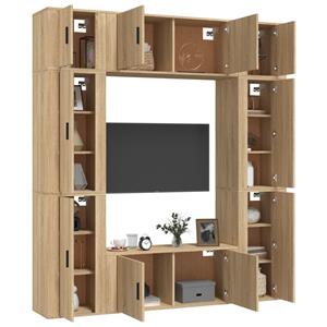 Vidaxl 8-tlg. Tv-schrank-set Sonoma-eiche Holzwerkstoff