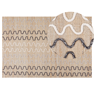 BELIANI Vloerkleed jute beige 140 x 200 cm SOGUT