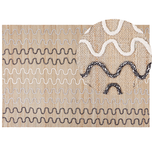 BELIANI Vloerkleed jute beige 160 x 230 cm SOGUT