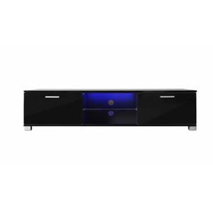 VDD TV meubel - dressoir ed verlichting - 140 cm breed - zwart