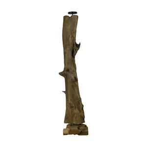 Dijk Natural Collections DKNC - Kandelaar teak hout - 28x110cm - Natuurlijk