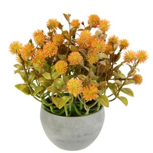 I.Ge.A. Kunstpflanze Margerite im Topf, (1 St.), Künstliche Blumen Blütenbusch Busch Tischdeko Pflanze Kunstblumen Deko