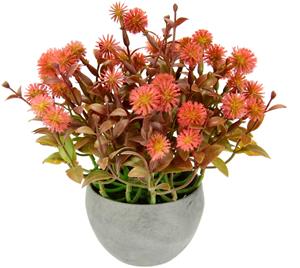 I.Ge.A. Kunstpflanze Margerite im Topf, (1 St.), Künstliche Blumen Blütenbusch Busch Tischdeko Pflanze Kunstblumen Deko