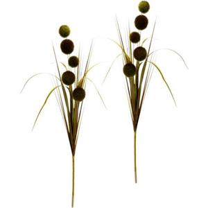 I.Ge.A. Kunstpflanze Allium im Gras, (2 St.), Dekozweig, 2er Set