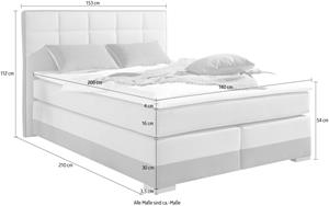 Inosign Boxspringbett, inklusive Topper und Wendekissen