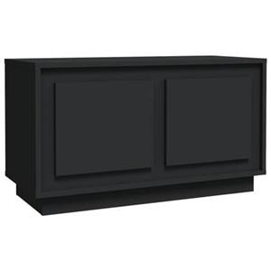 VidaXL Tv-meubel 80x35x45 cm bewerkt hout zwart