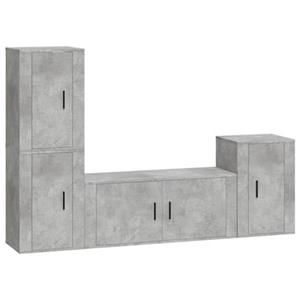 Vidaxl 4-tlg. Tv-schrank-set Betongrau Holzwerkstoff