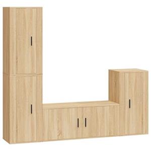 Vidaxl 4-tlg. Tv-schrank-set Sonoma-eiche Holzwerkstoff