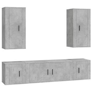 Vidaxl 5-tlg. Tv-schrank-set Betongrau Holzwerkstoff