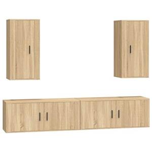 Vidaxl 4-tlg. Tv-schrank-set Sonoma-eiche Holzwerkstoff