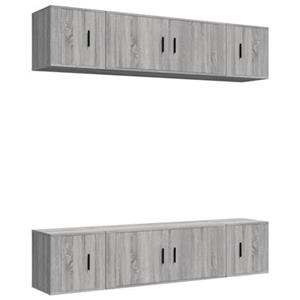 Vidaxl 6-tlg. Tv-schrank-set Grau Sonoma Holzwerkstoff