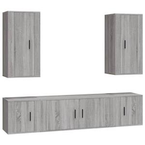 Vidaxl 5-tlg. Tv-schrank-set Grau Sonoma Holzwerkstoff