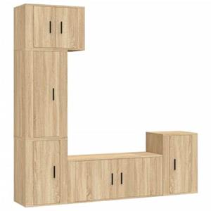 Vidaxl 5-tlg. Tv-schrank-set Sonoma-eiche Holzwerkstoff