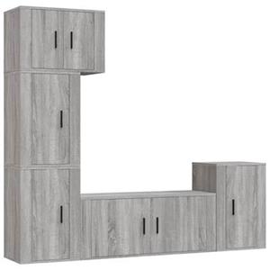 Vidaxl 5-tlg. Tv-schrank-set Grau Sonoma Holzwerkstoff