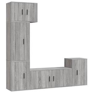 Vidaxl 5-tlg. Tv-schrank-set Grau Sonoma Holzwerkstoff