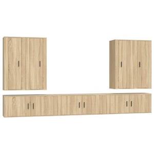 Vidaxl 7-tlg. Tv-schrank-set Sonoma-eiche Holzwerkstoff