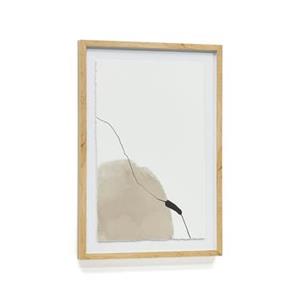 Kave Home  Abstract schilderij Torroella wit en bruin 50 x 70 cm