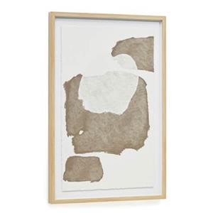 Kave Home  Abstract schilderij Torroella wit en bruin 60 x 90 cm