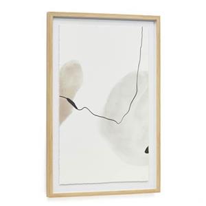 Kave Home  Abstract schilderij Torroella wit, bruin en grijs 60 x 90
