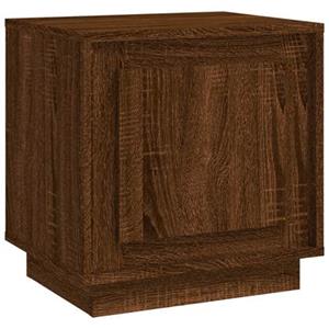 VidaXL Nachtkastje 44x35x45 cm bewerkt hout bruineikenkleurig