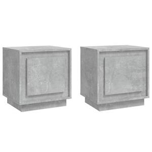 VidaXL Nachtkastjes 2 st 44x35x45 cm bewerkt hout betongrijs