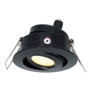 HOFTRONIC™ Sienna LED inbouwspot Zwart 3 Watt - 12 Volt - 2700K - IP44 - Kantelbaar