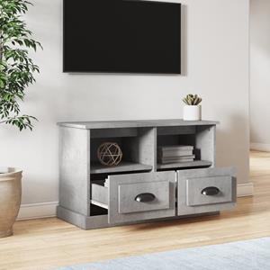 vidaXL Tv-meubel 80x35x50 cm bewerkt hout betongrijs