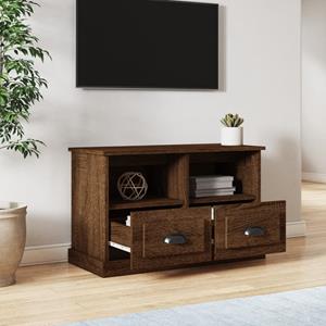 vidaXL Tv-meubel 80x35x50 cm bewerkt hout bruineikenkleurig