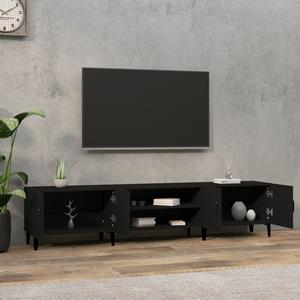 vidaxl Tv-meubel 180x31,5x40 cm bewerkt hout zwart
