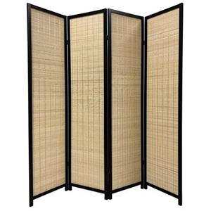 Fine Asianliving Bamboe Room Divider Black 4 Panel W160xH180cm