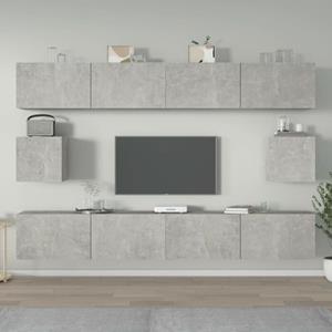 Vidaxl - 6-tlg. TV-Schrank-Set Betongrau Holzwerkstoff