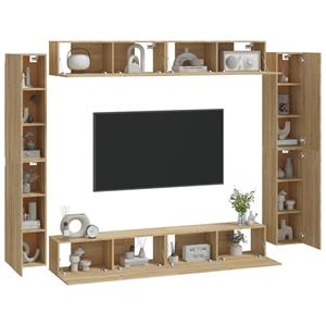 Vidaxl 8-tlg. Tv-schrank-set Sonoma-eiche Holzwerkstoff