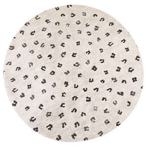 Beliani - Moderner Teppich aus Baumwolle mit Punkten Hellbeige ⌀ 140 cm Afis - Beige