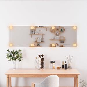 Vidaxl Wandspiegel Mit Led-leuchten 30x100 Cm Glas Rechteckig