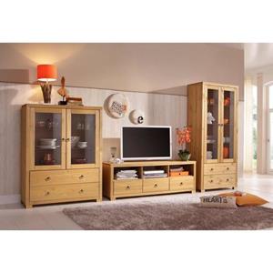 Home affaire Wandmeubel Gotland bestaand uit 1 highboard, 1 tv-meubel en 1 vitrinekast (set, 3 stuks)