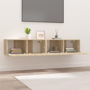 Tv-meubelen 2 st 80x30x30 cm bewerkt hout sonoma eikenkleurig