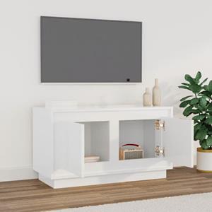 vidaXL Tv-meubel 80x35x45 cm bewerkt hout hoogglans wit