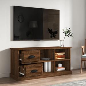 vidaXL Tv-meubel 102x35,5x47,5 cm bewerkt hout bruineikenkleurig
