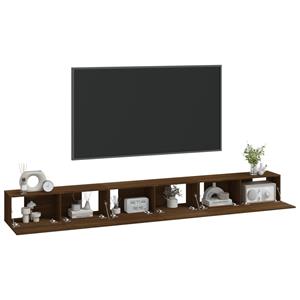 Vidaxl 3-tlg. Tv-schrank-set Braun Eichen-optik Holzwerkstoff