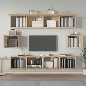 Vidaxl 6-tlg. Tv-schrank-set Sonoma-eiche Holzwerkstoff