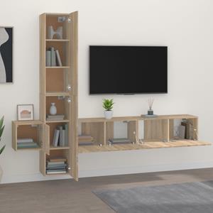 Vidaxl 5-tlg. Tv-schrank-set Sonoma-eiche Holzwerkstoff